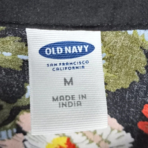 Old Navy Black Floral Boho Dress Size Medium - Picture 4 of 5